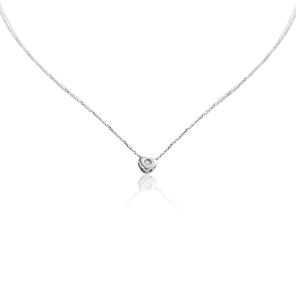 золотое колье сердце с одним камушком золотое колье сердце с одним камушком