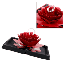 обзорное фото Подарочный футляр для кольца Красная роза 031414  Подарочные футляры и упаковки