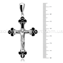 обзорное фото Серебряный крест 62537  Серебряные подвески крестики