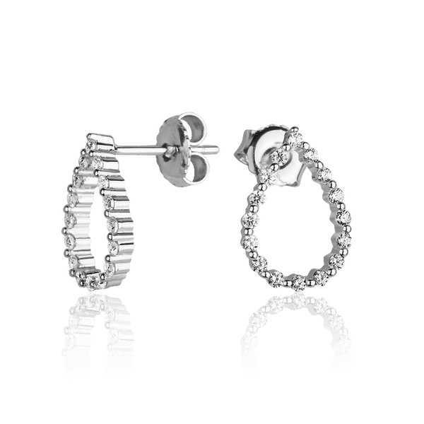 Серебряные серьги-гвоздики Капля с фианитами 027350 детальное изображение ювелирного изделия Серебряные серьги с камнями Серебряные серьги-гвоздики Капля с фианитами 027350 детальное изображение ювелирного изделия Серебряные серьги с камнями