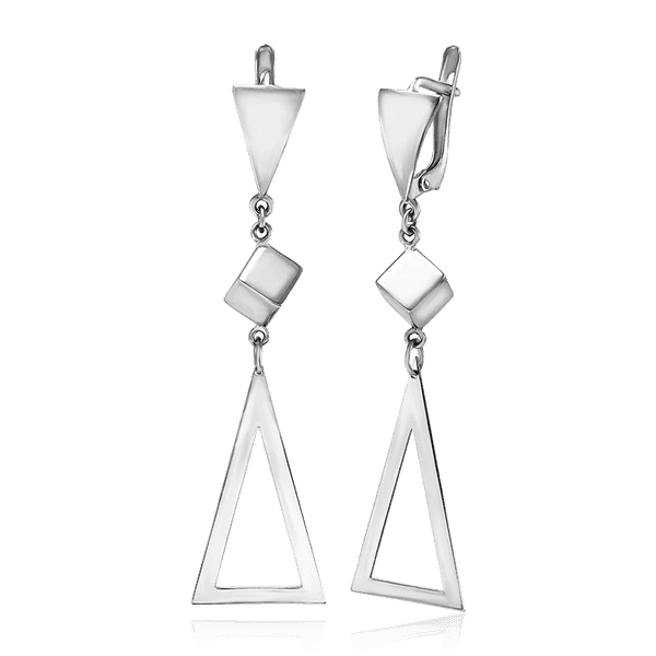 Серебряные серьги в стиле геометрия 035682 детальное изображение ювелирного изделия Серебряные серьги Серебряные серьги в стиле геометрия 035682 детальное изображение ювелирного изделия Серебряные серьги