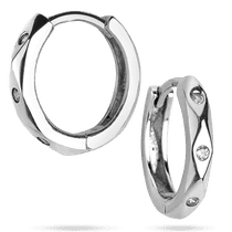 обзорное фото Серебряные серьги конго на английской застежке с белыми фианитами 925 пробы 039595 Серебряные серьги с камнями обзорное фото Серебряные серьги конго на английской застежке с белыми фианитами 925 пробы 039595  Серебряные серьги с камнями