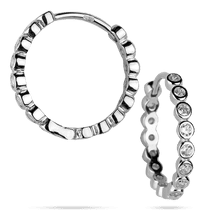 обзорное фото Серебряные кольца на английской застежке с фианитами Шарики 925 пробы 039582 Серебряные серьги с камнями обзорное фото Серебряные кольца на английской застежке с фианитами Шарики 925 пробы 039582  Серебряные серьги с камнями