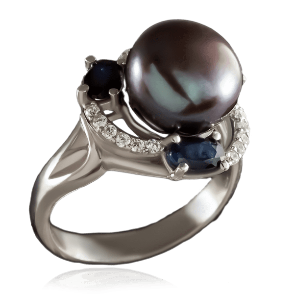 Срібна каблучка з перлиною 023230 детальне зображення ювелірного виробу Срібна каблучка з перлиною 023230 детальне зображення ювелірного виробу