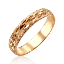обзорное фото Золотое кольцо обручальное с алмазной гранью 033347  Золотые обручальные кольца с алмазной гранью