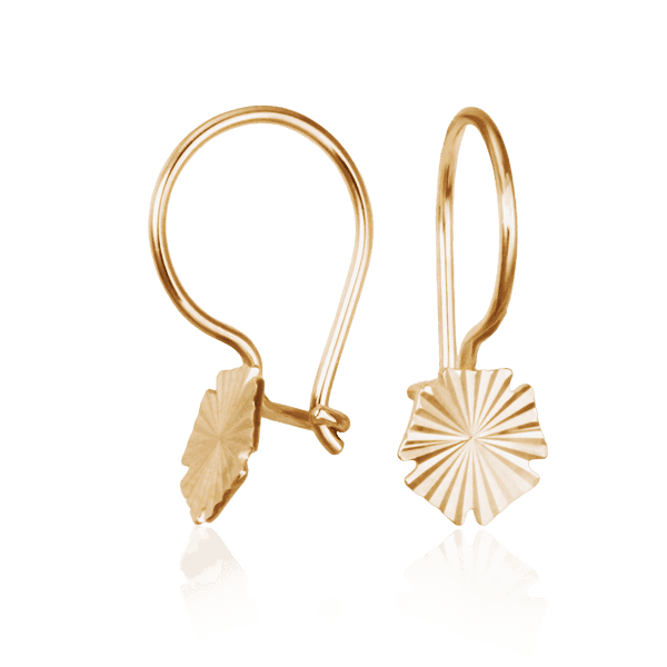 Детские серьги Клевер 024063 детальное изображение ювелирного изделия Серьги без камней Детские серьги Клевер 024063 детальное изображение ювелирного изделия Серьги без камней