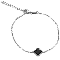 обзорное фото Серебряный браслет Клевер 038521 Серебряные женские браслеты обзорное фото Серебряный браслет Клевер 038521  Серебряные женские браслеты