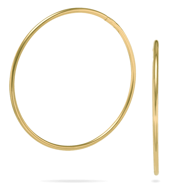 Серьги - кольца (конго) в желтом золоте 585 пробы без вставок 039948 детальное изображение ювелирного изделия Золотые серьги кольца (конго)  Серьги - кольца (конго) в желтом золоте 585 пробы без вставок 039948 детальное изображение ювелирного изделия Золотые серьги кольца (конго)