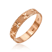 обзорное фото Обручальное кольцо из золота 585 с алмазной гранью 036773 Золотые кольца обзорное фото Обручальное кольцо из золота 585 с алмазной гранью 036773  Золотые кольца