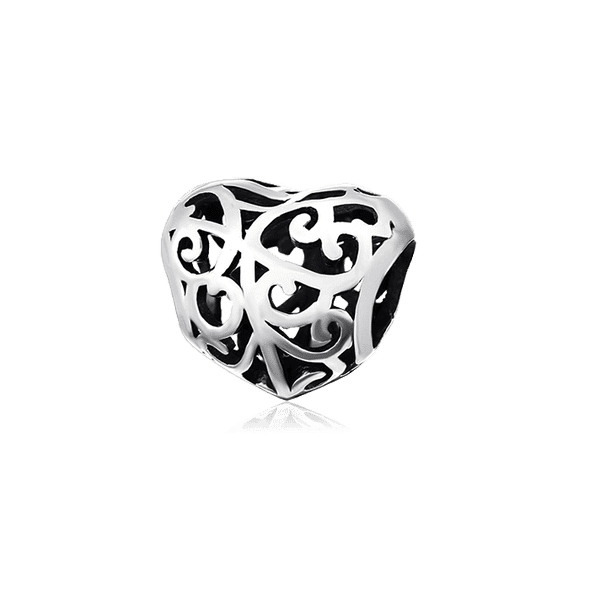 Серебряный подвес-шарм Ажурное сердце 026395 детальное изображение ювелирного изделия Серебряные подвесы-шармы (бусины) Серебряный подвес-шарм Ажурное сердце 026395 детальное изображение ювелирного изделия Серебряные подвесы-шармы (бусины)