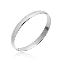 обзорное фото Узкое обручальное кольцо из белого золота 036698 Золотые кольца обзорное фото Узкое обручальное кольцо из белого золота 036698  Золотые кольца