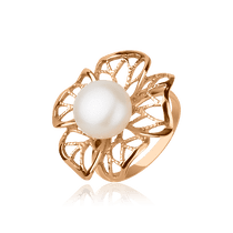 обзорное фото Золотое кольцо с жемчугом 396701 Золотые кольца с жемчугом обзорное фото Золотое кольцо с жемчугом 396701  Золотые кольца с жемчугом