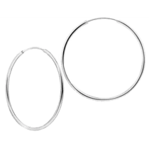 оглядове фото Срібні сережки Конго, розмір 3,5 см 037747