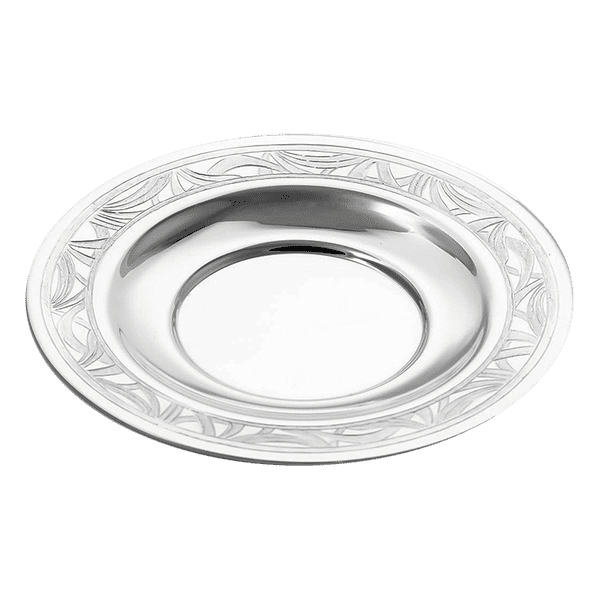Серебряное блюдце с узором 024171 детальное изображение ювелирного изделия Серебряные икорницы, блюдца, тарелки и миски Серебряное блюдце с узором 024171 детальное изображение ювелирного изделия Серебряные икорницы, блюдца, тарелки и миски