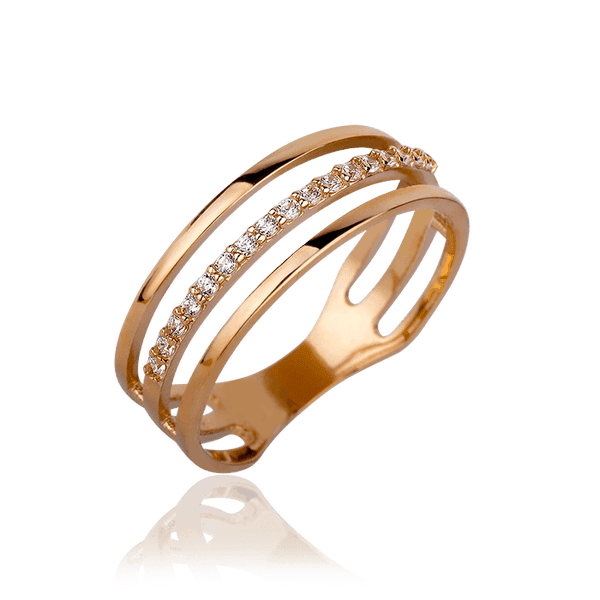 Золотое кольцо дорожка с цирконием 030543 детальное изображение ювелирного изделия Кольца золотые женские Золотое кольцо дорожка с цирконием 030543 детальное изображение ювелирного изделия Кольца золотые женские