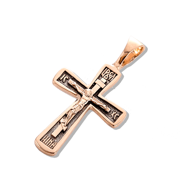 Золотой крестик с чернением 031930 детальное изображение ювелирного изделия Золотые крестики православные Золотой крестик с чернением 031930 детальное изображение ювелирного изделия Золотые крестики православные