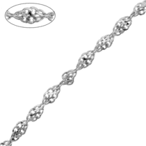 обзорное фото Серебряная цепочка Халат 17052  Серебряные цепочки