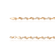 обзорное фото Женский золотой браслет Ролекс с алмазной гранью 035493  Золотые браслеты