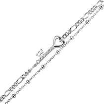 обзорное фото Серебряный браслет Ключик с фианитами 027708  Серебряные женские браслеты