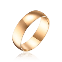 обзорное фото Классическое обручальное кольцо в европейском золоте 037123  Золотые кольца