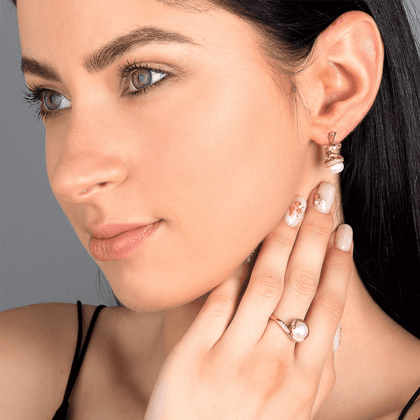 Золотые серьги с жемчугом 534332 Золотые серьги с жемчугом 534332