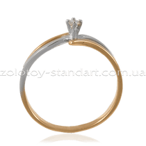 обзорное фото Кольцо с бриллиантом s12149 Золотые кольца для помолвки с бриллиантом обзорное фото Кольцо с бриллиантом s12149  Золотые кольца для помолвки с бриллиантом