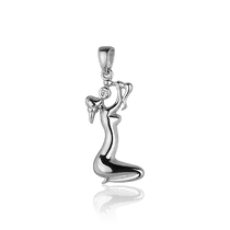 обзорное фото Серебряный кулон с фианитом Мама и дитя 027669 Серебряные подвески со вставками обзорное фото Серебряный кулон с фианитом Мама и дитя 027669  Серебряные подвески со вставками