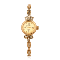 обзорное фото Женские золотые часы с узким браслетом 036290  Женские золотые часы