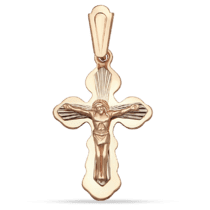 обзорное фото Золотой крестик 038856  Золотые крестики православные