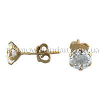 обзорное фото Золотые серьги 80031  Серьги с камнями