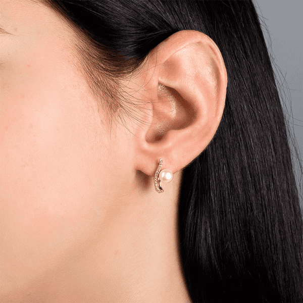 Золотые серьги с жемчугом 029731 Золотые серьги с жемчугом 029731