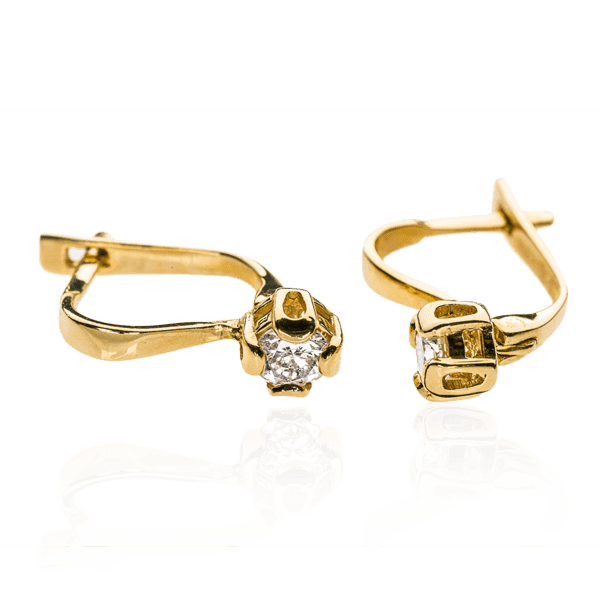 Золотые серьги с бриллиантом Musca E0613 детальное изображение ювелирного изделия Золотые серьги с бриллиантами Золотые серьги с бриллиантом Musca E0613 детальное изображение ювелирного изделия Золотые серьги с бриллиантами