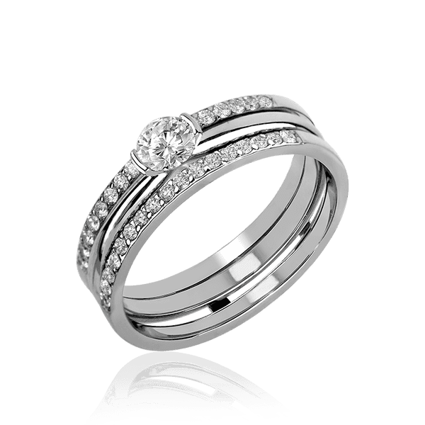 Кольцо-трансформер из белого золота с бриллиантами 031805 детальное изображение ювелирного изделия Золотые кольца с бриллиантами Кольцо-трансформер из белого золота с бриллиантами 031805 детальное изображение ювелирного изделия Золотые кольца с бриллиантами