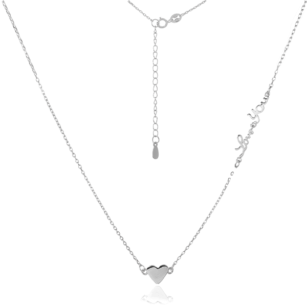 Серебряное колье "Love You" без вставок 024741 детальное изображение ювелирного изделия Серебряные колье