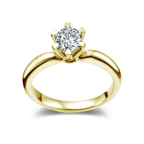 Каблучка для заручин з діамантом із жовтого золота 024565 детальне зображення ювелірного виробу Каблучка для заручин з діамантом із жовтого золота 024565 детальне зображення ювелірного виробу