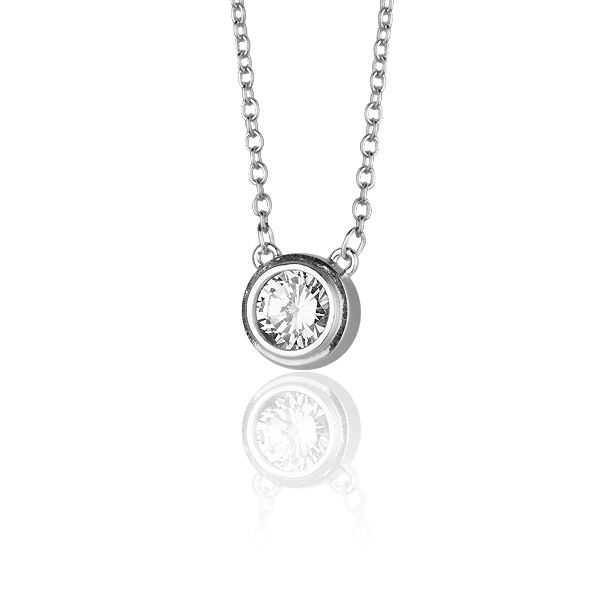 Серебряное колье с фианитом 027389 детальное изображение ювелирного изделия Серебряные колье Серебряное колье с фианитом 027389 детальное изображение ювелирного изделия Серебряные колье