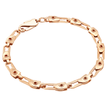 обзорное фото Браслет из красного золота без вставок 038985 Золотые браслеты без камней обзорное фото Браслет из красного золота без вставок 038985  Золотые браслеты без камней