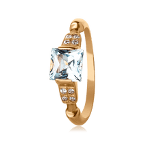 обзорное фото Золотое кольцо с топазом 382909 Золотые кольца с топазом обзорное фото Золотое кольцо с топазом 382909  Золотые кольца с топазом