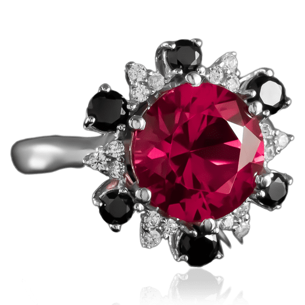 Серебряное кольцо с нано рубином 023219 детальное изображение ювелирного изделия Серебряные кольца со вставками Серебряное кольцо с нано рубином 023219 детальное изображение ювелирного изделия Серебряные кольца со вставками