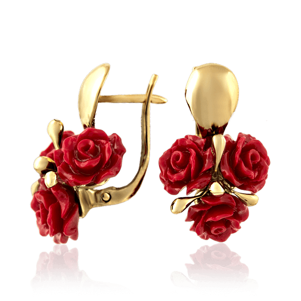 Золотые серьги с кораллом 531306К детальное изображение ювелирного изделия Золотые серьги с кораллом Золотые серьги с кораллом 531306К детальное изображение ювелирного изделия Золотые серьги с кораллом