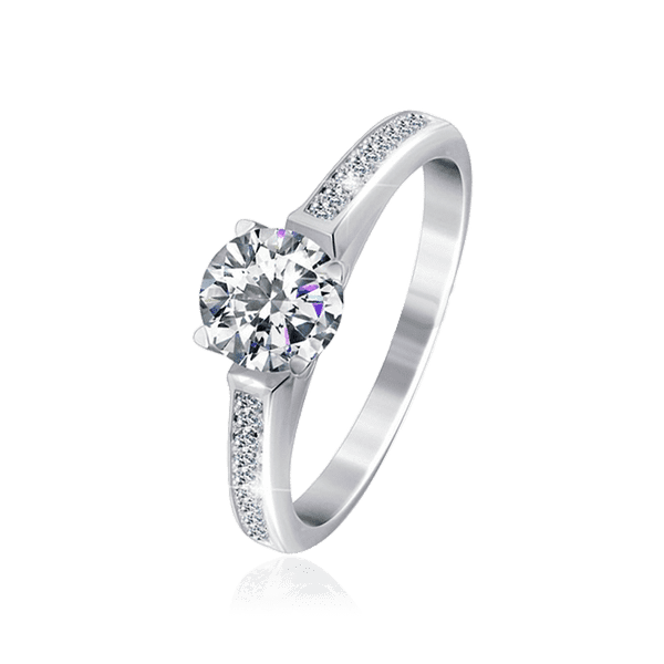 Серебряное кольцо с фианитами 031204 детальное изображение ювелирного изделия Серебряные кольца со вставками Серебряное кольцо с фианитами 031204 детальное изображение ювелирного изделия Серебряные кольца со вставками