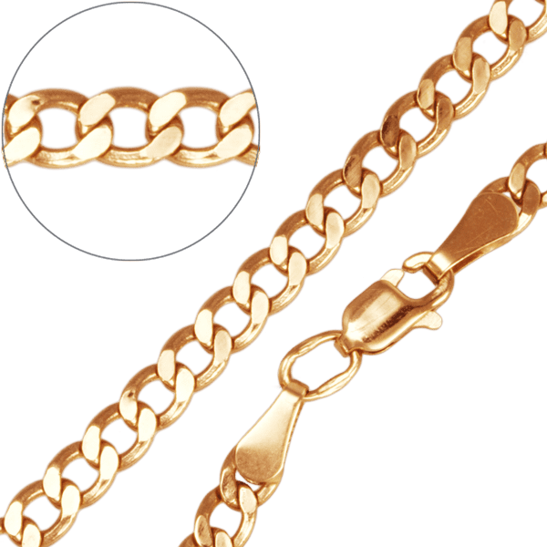 Золотой браслет Гурмет 38606 детальное изображение ювелирного изделия Золотой браслет Гурмет