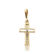 обзорное фото Золотой крестик 1,4,0742  Декоративные золотые крестики
