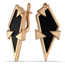 обзорное фото Золотые серьги с агатом 030032 Золотые серьги с агатом обзорное фото Золотые серьги с агатом 030032  Золотые серьги с агатом