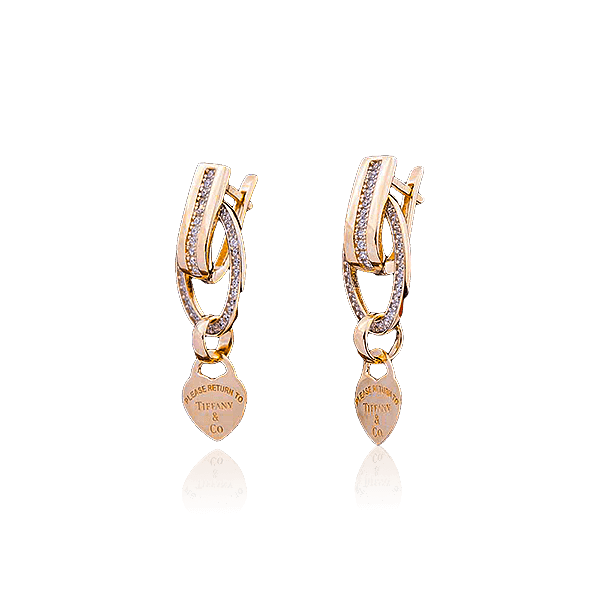 Золотые серьги с английским замком Золотые серьги с английским замком