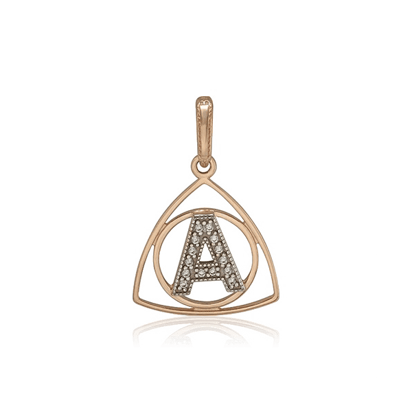 Золотай подвес буква А с фианитами 028858 детальное изображение ювелирного изделия Подвески буквы из золота Золотай подвес буква А с фианитами 028858 детальное изображение ювелирного изделия Подвески буквы из золота