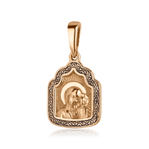 обзорное фото Золотая ладанка Божей матери Казанской 1,4,0434  Золотые подвески иконки