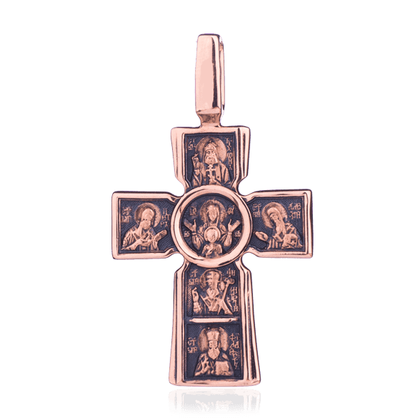 Золотой крест с чернением. Фото Золотой крест с чернением. Фото