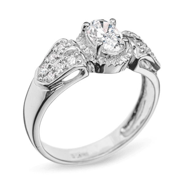 Кольцо из белого золота с бриллиантами R0111 детальное изображение ювелирного изделия Золотые кольца с бриллиантами Кольцо из белого золота с бриллиантами R0111 детальное изображение ювелирного изделия Золотые кольца с бриллиантами