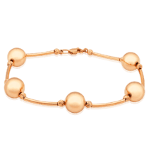 обзорное фото Золотой женский браслет с шариками 038743  Женские золотые браслеты